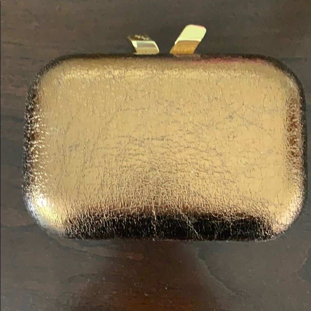Kotur Metallic Box Clutch - Bronze Crackle